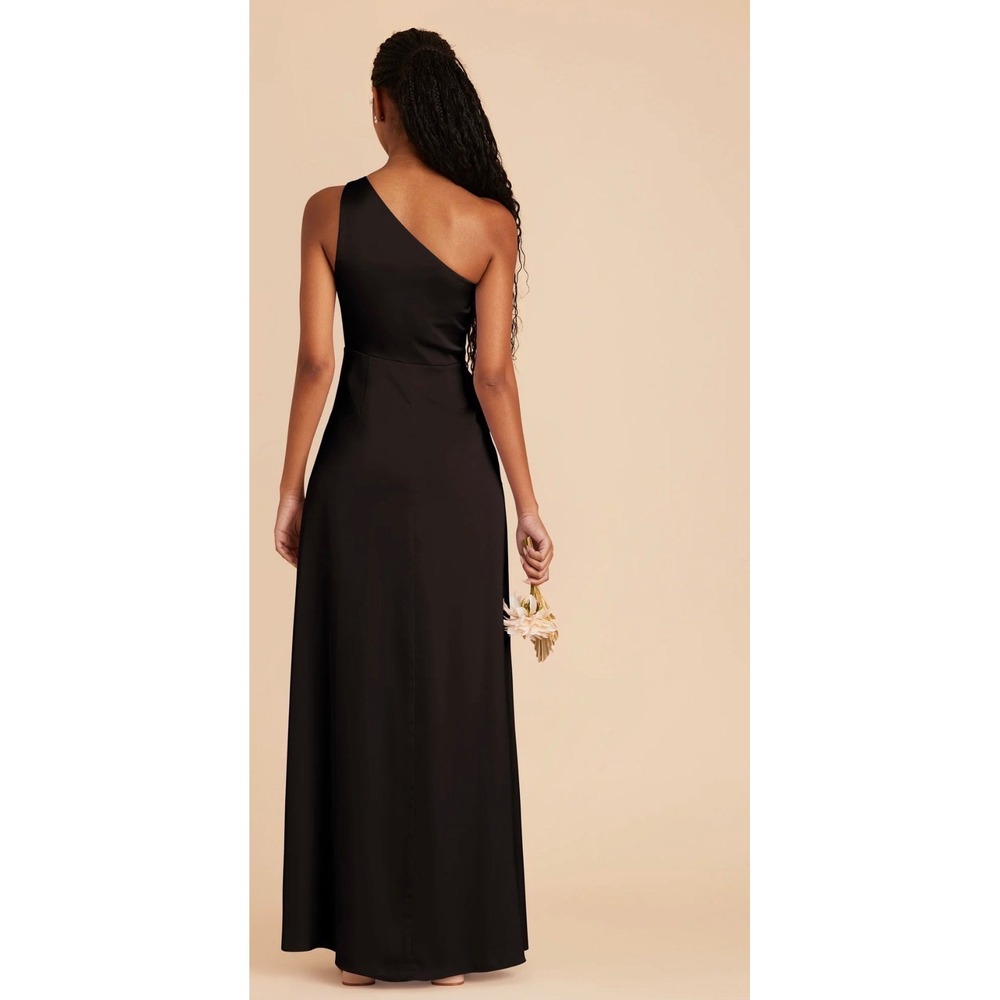 Birdy Grey Kira Matte Satin One Shoulder Maxi Dress Black XS BG169BK0001001 - Picture 2 of 12